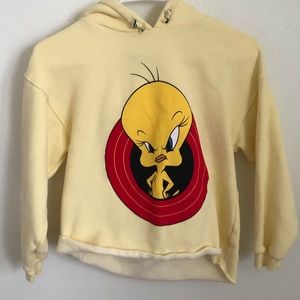 Zara Kids cropped yellow sweatshirt